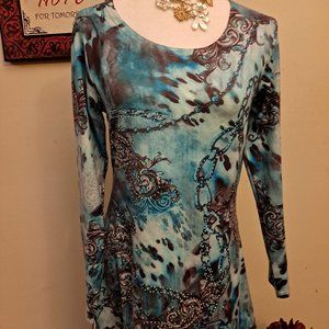 Ladies Sweater, Aqua Blue, Medium